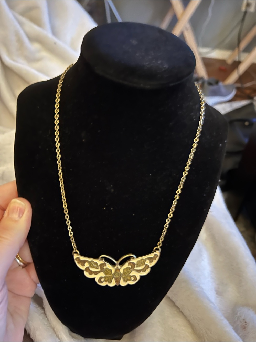 Gold Butterfly Pendant Necklace - Women Jewelry